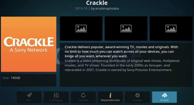 Crackle Kodi Addon for movies on Kodi media player