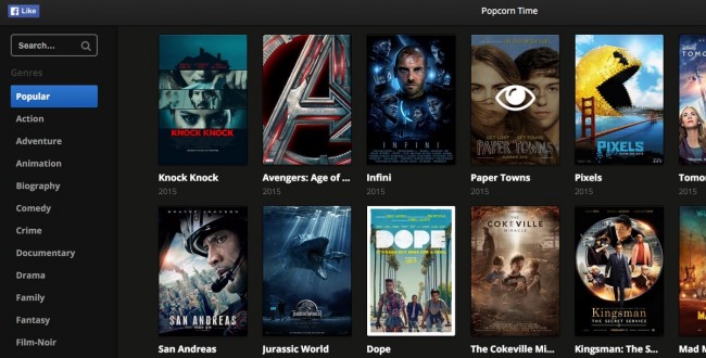 Popcorn Time is a free and best alternative site for Putlocker to watch thousands of movies online