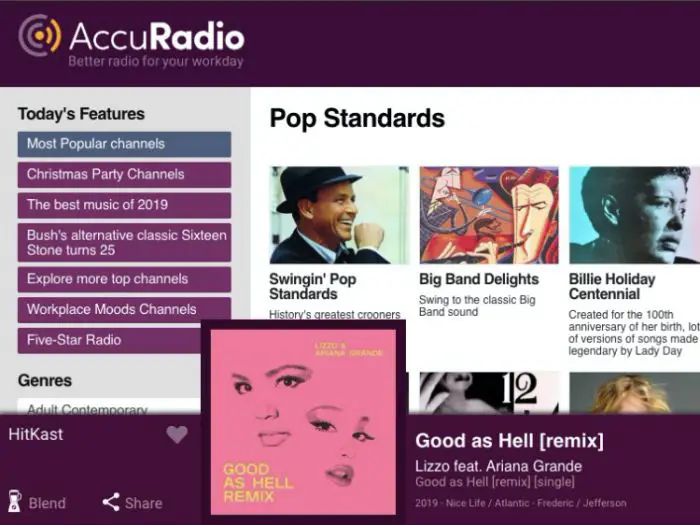 AccuRadio- online internet radio and unblocked music