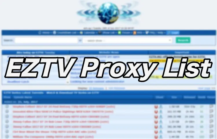 EZTV TV Torrent Proxies